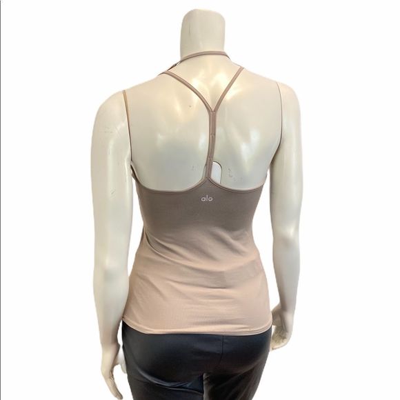 Alo Racerback Tank Top Brown - Picture 2 of 3